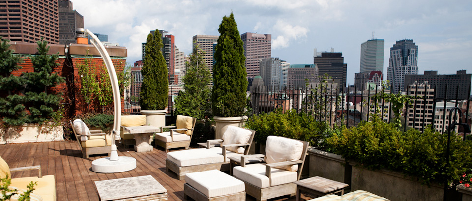 Downtown Boston roof terrace